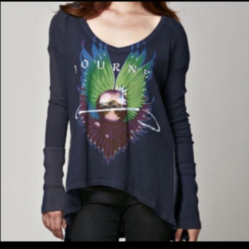 🌈 free People x Trunk LTD Journey drippy drapey Thermal long sleeve top tee - Picture 2 of 15